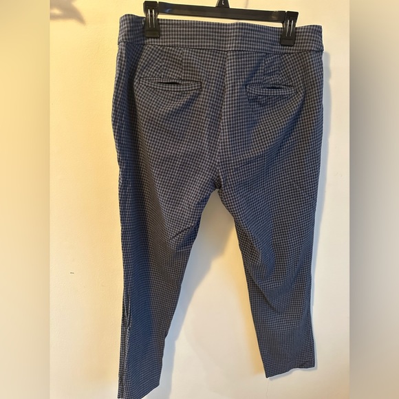 LOFT Womens Size 10 Blue black Gingham Check Julie Dress Pants. - Picture 3 of 3
